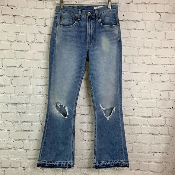 rag & bone Denim - Rag & Bone Vintage Crop Flare Jeans Size 24